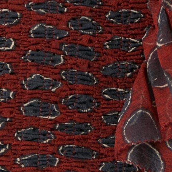 Étoile Isabel Marant Bowen Silk Burgundy Top - Picture 8 of 9